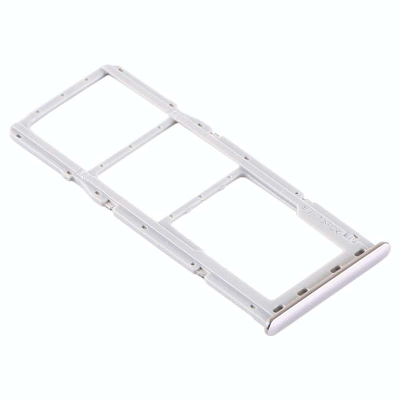 For Samsung Galaxy A51 / A515 SIM Card Tray + SIM Card Tray + Micro SD Card Tray (Silver)