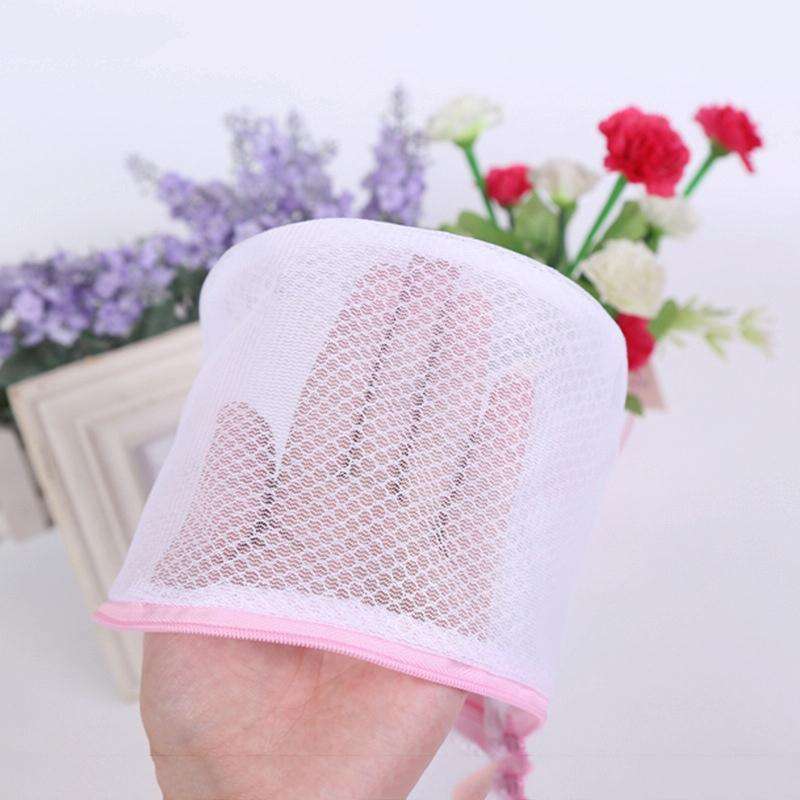 Flower Pattern Laundry Mesh Bra Washing Bag for Washing Machine(White)