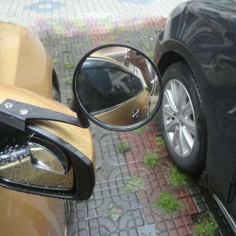 Vehicle Front Blind Area Wide-angle Adjustable Right Side Observation Mirror(Black)