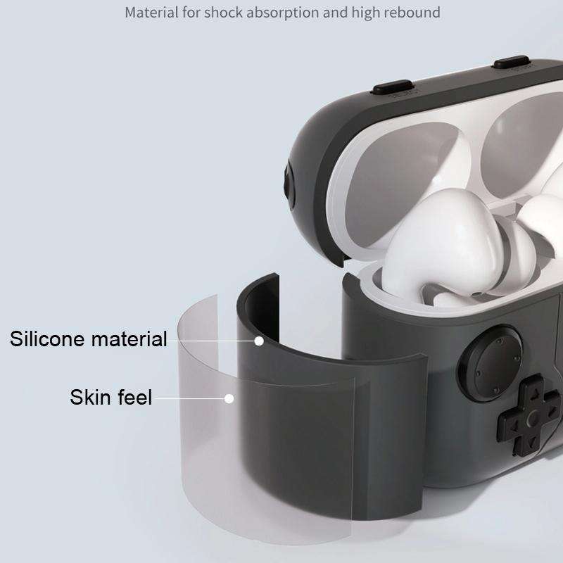 For Airpods Pro 2 Soft Shell Drop-proof Silicone Headphone Cover With Hook(White)