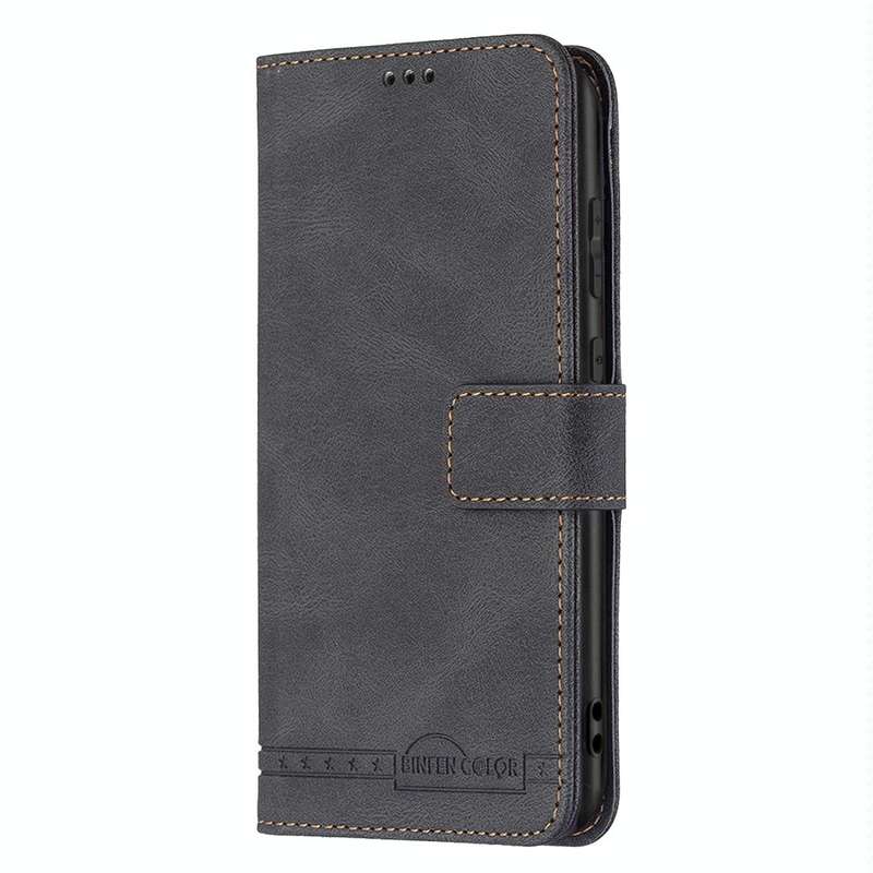 For Samsung Galaxy A31 Magnetic Clasp RFID Blocking Anti-Theft Leather Case with Holder & Card Sl...