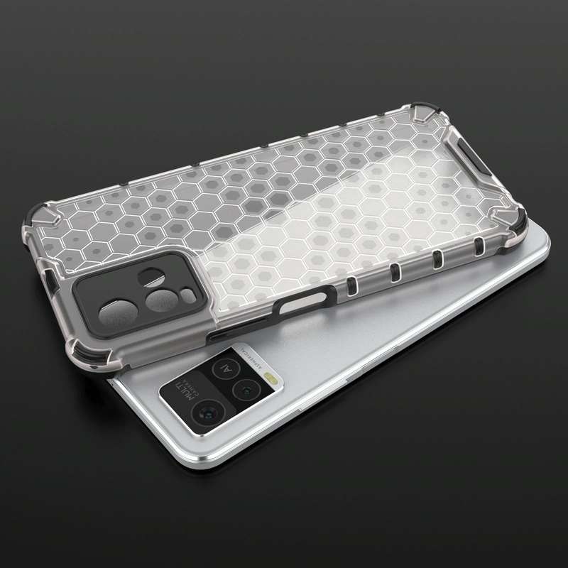 For vivo Y21 Shockproof Honeycomb PC + TPU Case(Blue)