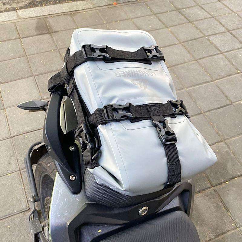 LONGHIKER Motorcycle Quick Release Waterproof Bumper Side Bag(Black)