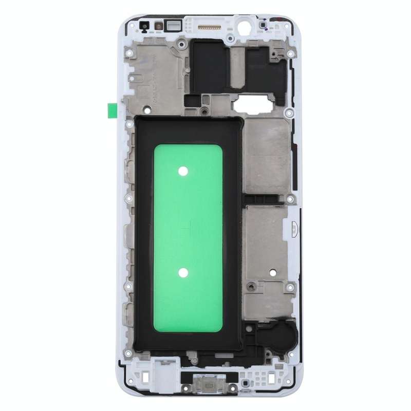 For Galaxy C8  Front Housing LCD Frame Bezel Plate(White)