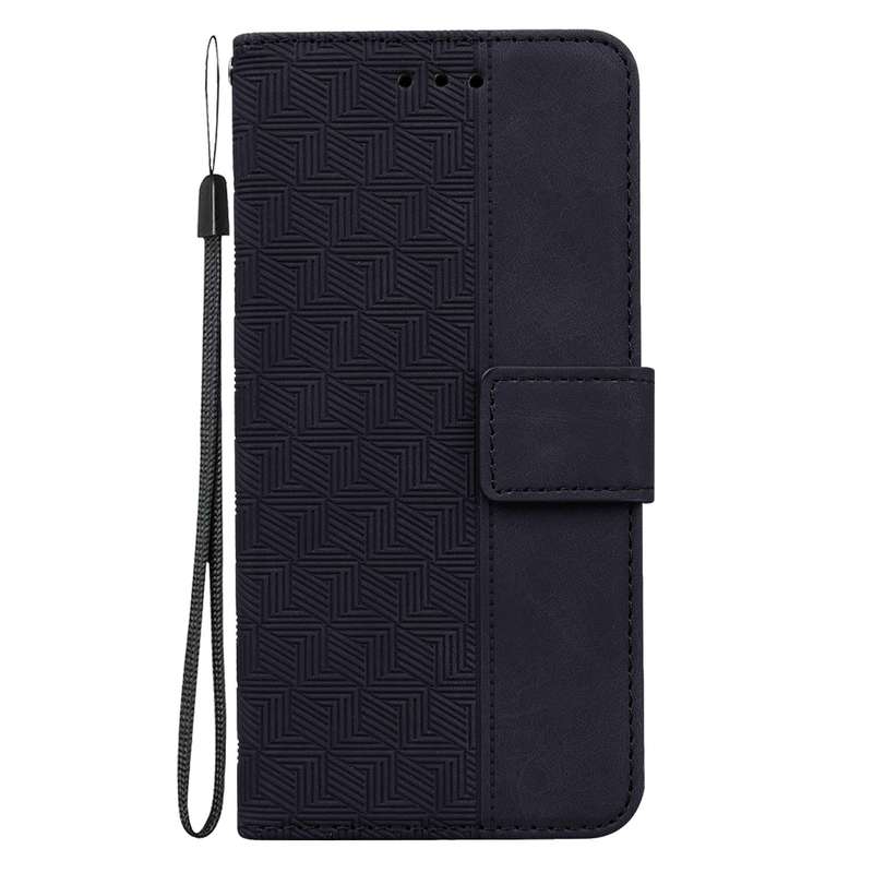 For Tecno Spark Go 2022 / Spark 8C Geometric Embossed Leather Phone Case(Black)