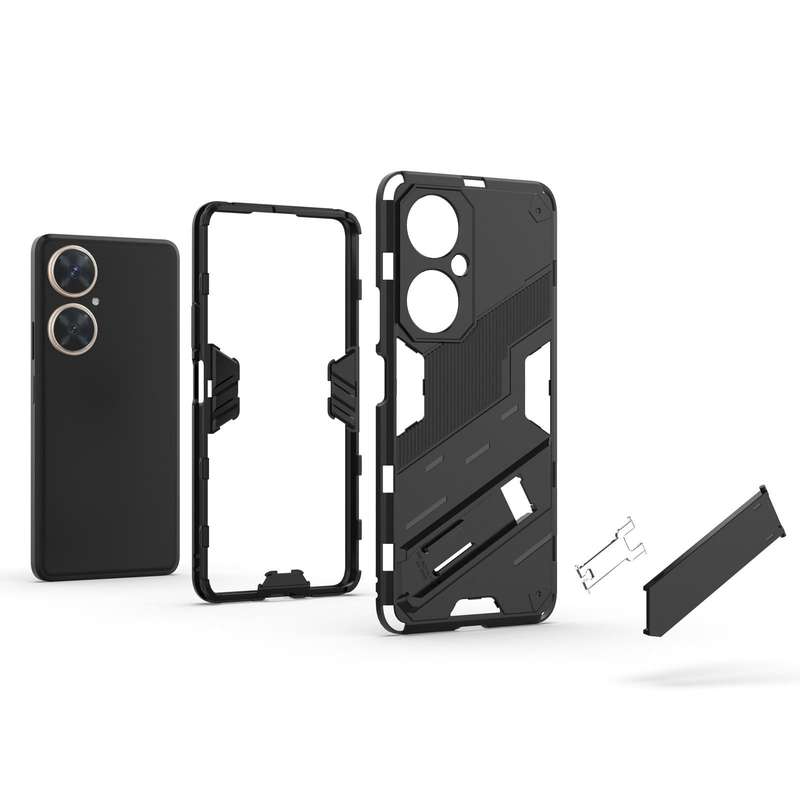 For Huawei nova 11i 4G Punk Armor 2 in 1 PC + TPU Phone Case with Holder(Grey)