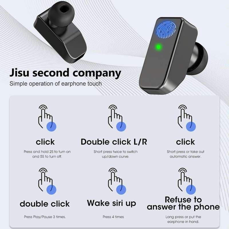 S6 TWS Earphone 1.91 inch Smart Bracelet Support Bluetooth Call / Health Monitoring(Black)