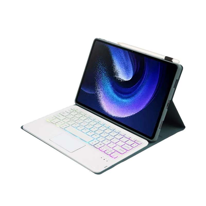 For Xiaomi Pad 6 / Pad 6 Pro A0N7-AS Lambskin Texture Ultra-thin Backlight Bluetooth Keyboard Lea...