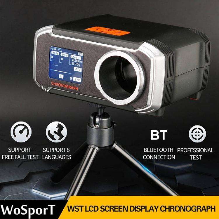 WoSporT LCD Screen Display Chronograph Speed Tester, APP Bluetooth Synchronization Eight Language...