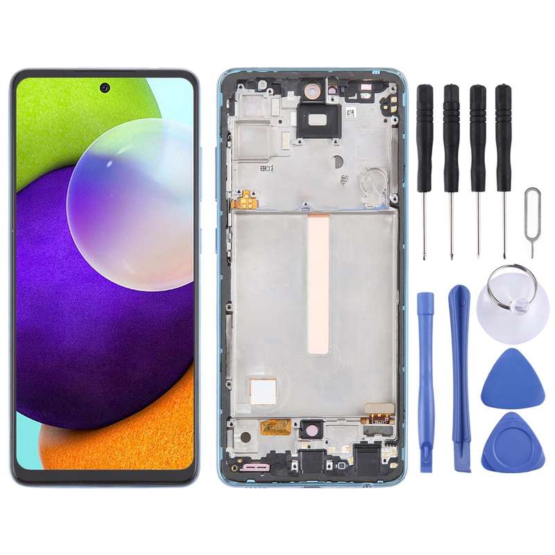 For Samsung Galaxy A52 4G SM-A525 6.43 inch OLED LCD Screen Digitizer Full Assembly with Frame (B...
