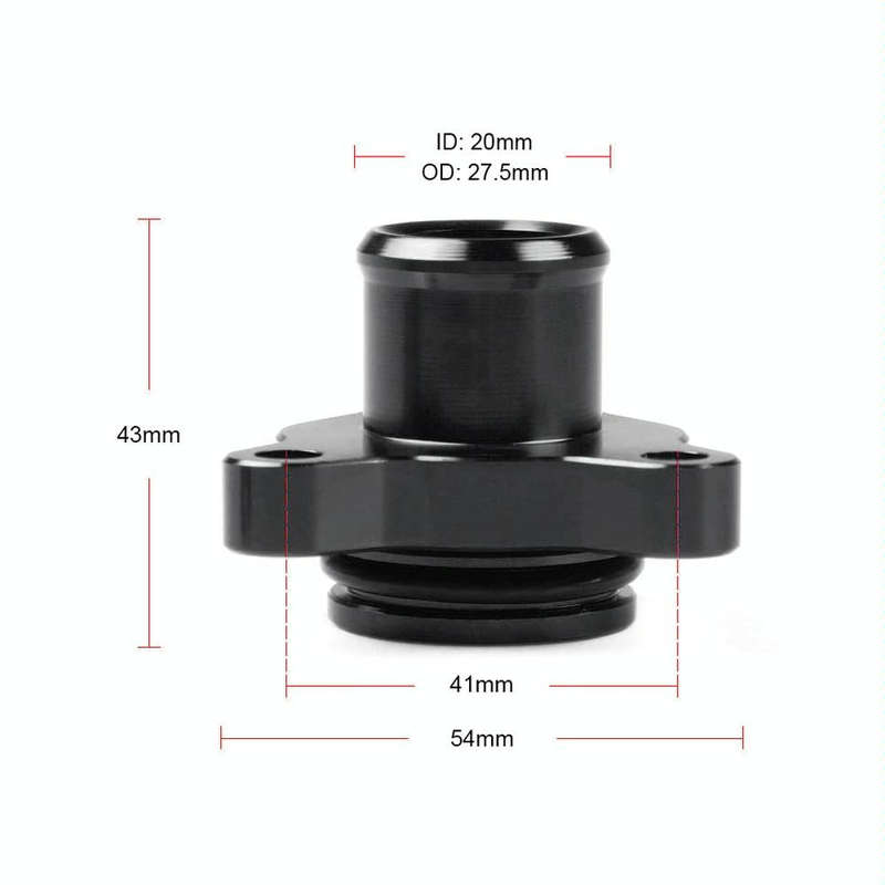 Car Water Hose Joint Pipe Adaptor with Clamps 11537541992 for BMW 335i (Black)