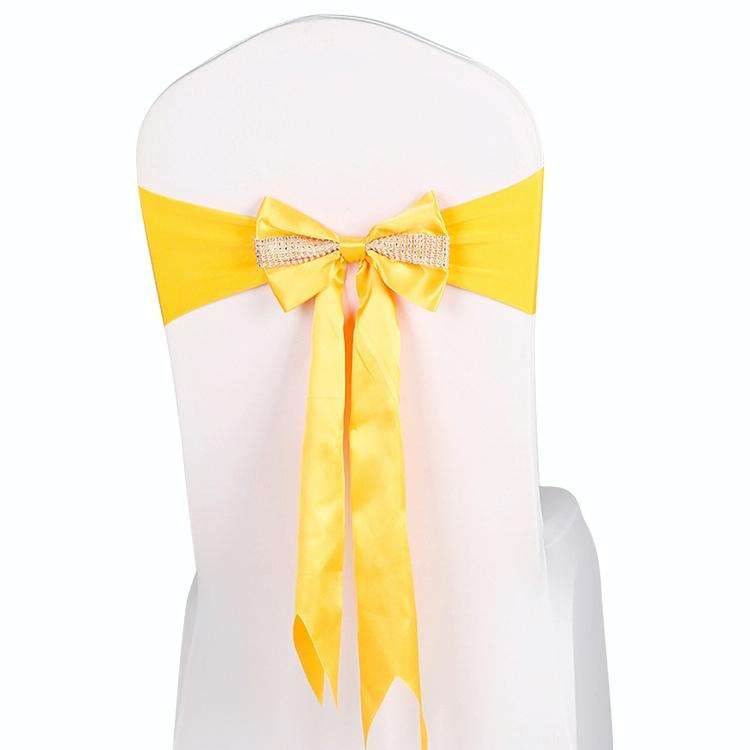 For Wedding Events Party Ceremony Banquet Christmas Decoration Chair Sash Bow Elastic Chair Ribbo...