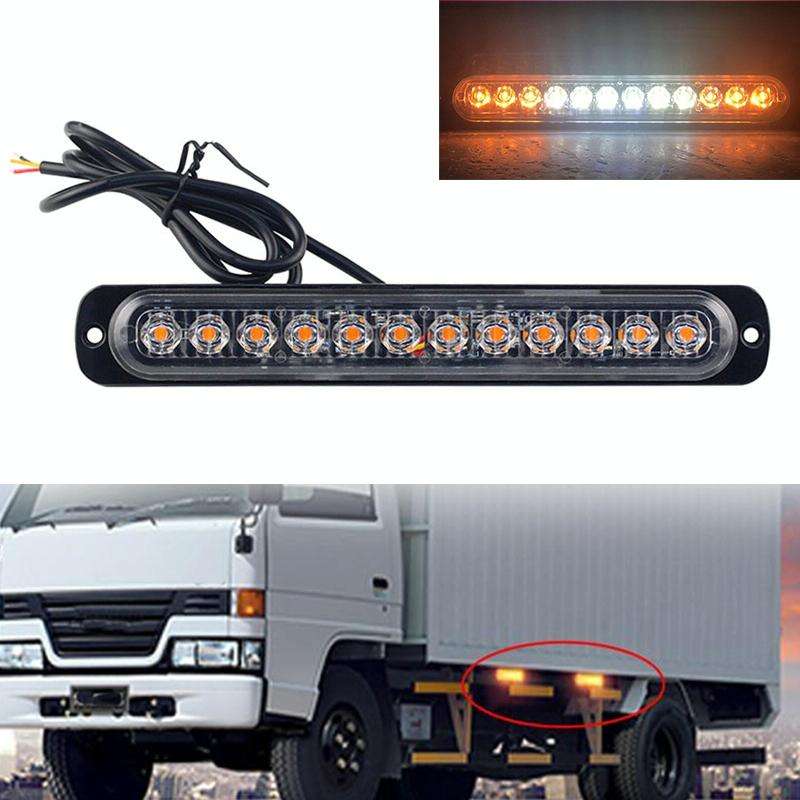 DC12V-24V / 36W Car Truck Emergency Strobe Flash Warning Light 12LEDs Long Ultra-thin Side Lights...