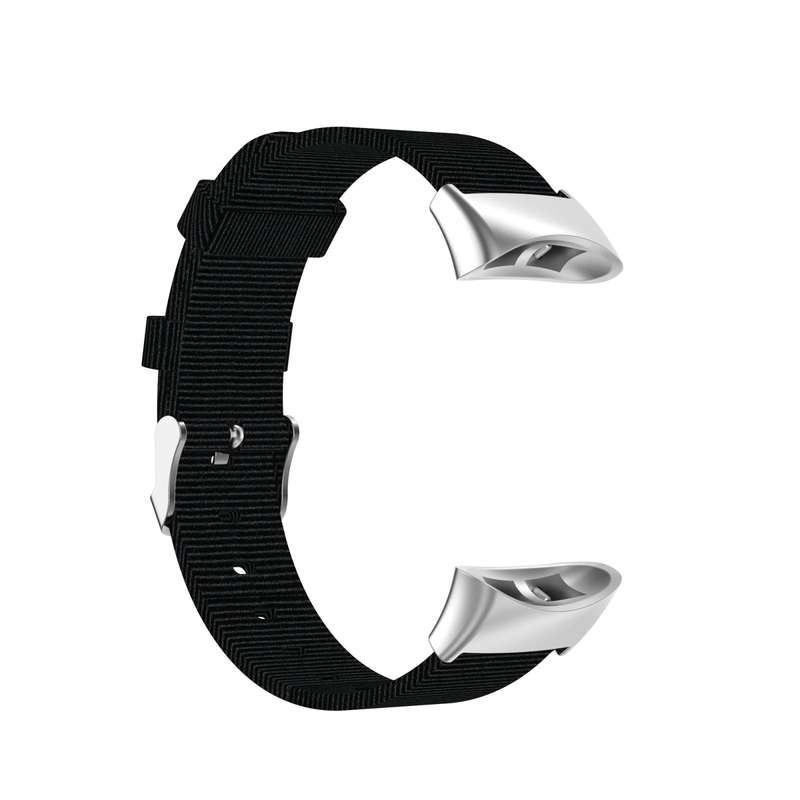 For Garmin Forerunner 45 / 45S / Swim 2 Universal Nylon Canvas Watch Band(Black)