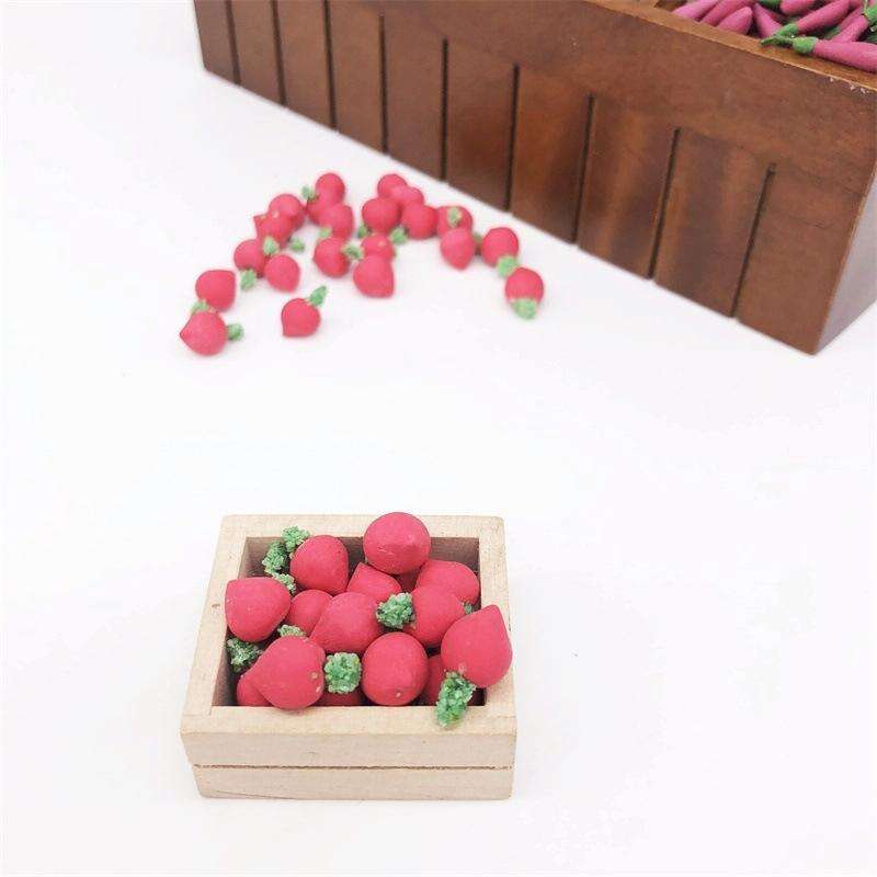 30 PCS / 3 Packs 1:12 Mini Doll House Food Play Kitchen Decoration Fruit Vegetable Miniature Carr...