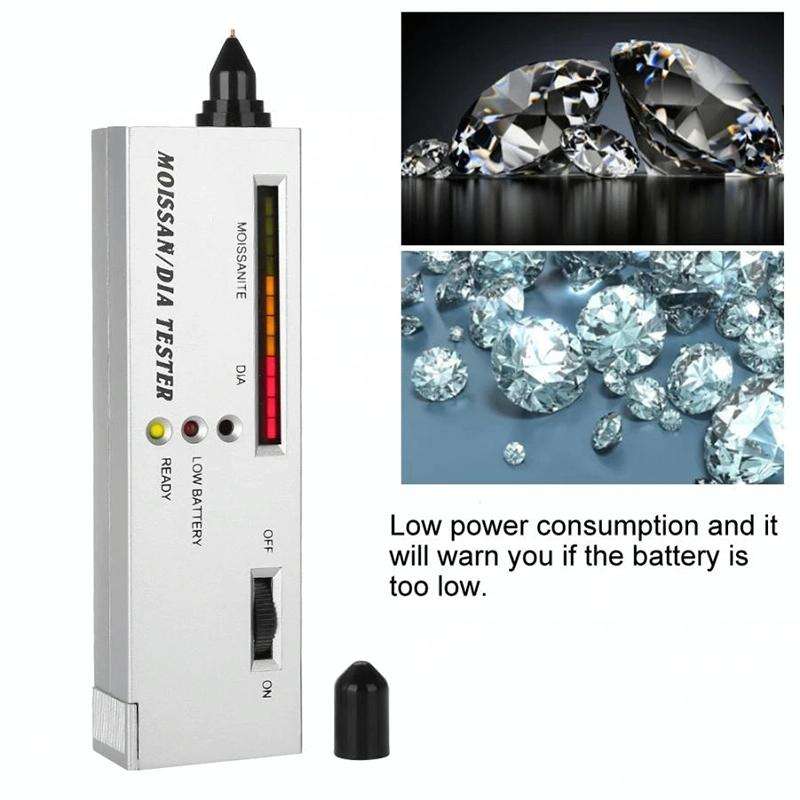 Portable Moissanite / Diamond Tester, DC 9V Battery(Silver)