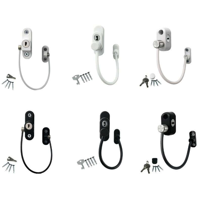 Children High-rise Anti-fall Safety Lock Window Push Limiter, Color: White