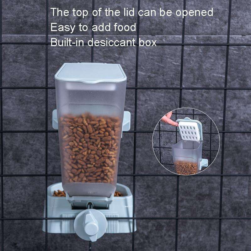 Pet Hanging Feeder Cat Automatic Drinker, Style: Feeder(Grey)