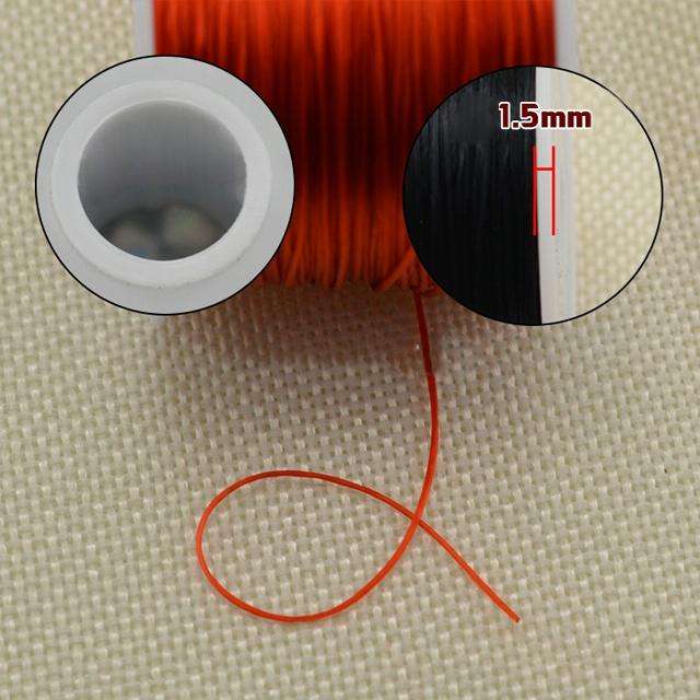 2 PCS 50m/bag 0.5mm Round Elastic Cord Beading Stretch Thread/String/Rope for Necklace Bracelet J...