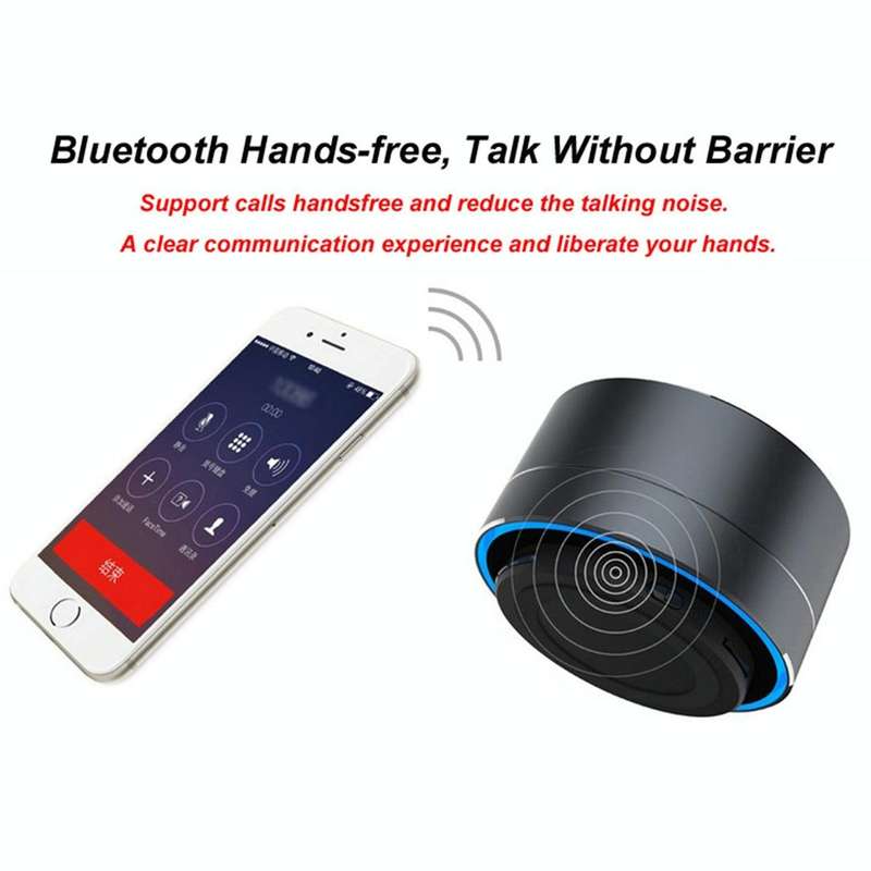 A10 Mini Portable Bluetooth Speaker Built-in MIC & LED, Support Hands-free Calls & TF Card(Rose G...