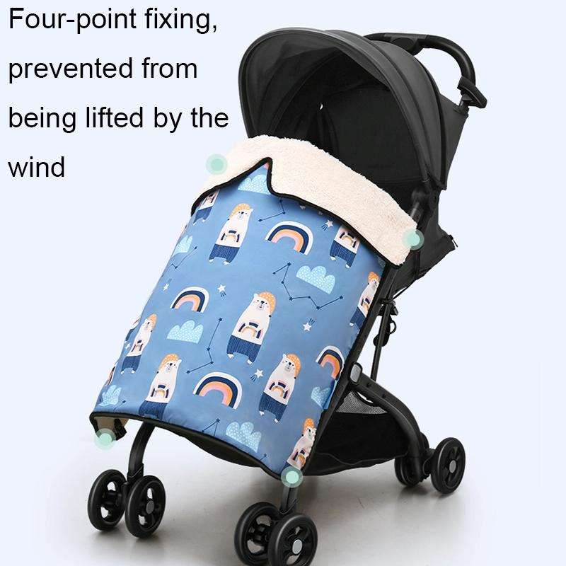 BB1021 Stroller Padded Thickened Windproof Blanket Waterproof Portable Warm Baby Blanket(Bear)