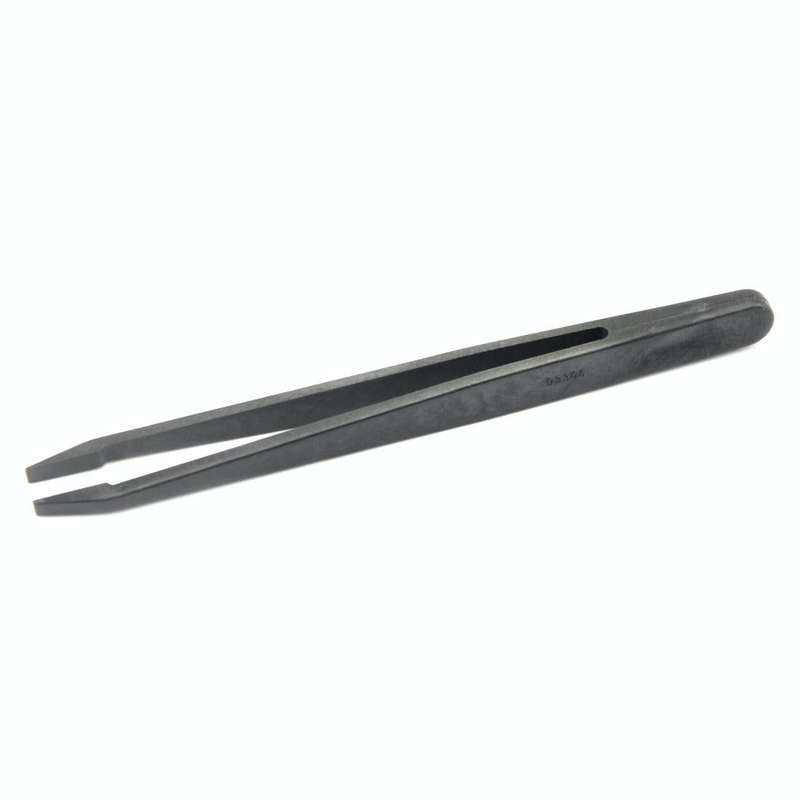 JF-S13 Anti-static Carbon Fiber Straight Tip Tweezers(Black)