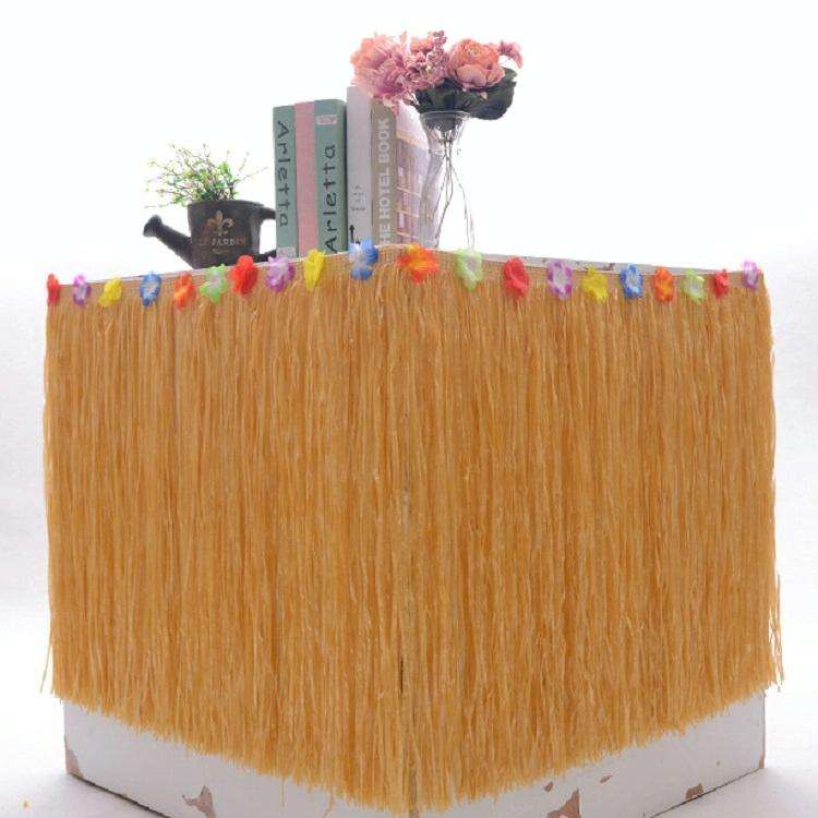 Hawaiian Table Dress Seaside Party Festive Bazaar Table Decorations, Size: 276x30cm( Colorful)