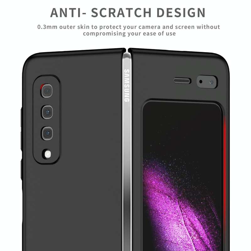 For Samsung Galaxy Fold Armor Foldable Phone Case(Black)