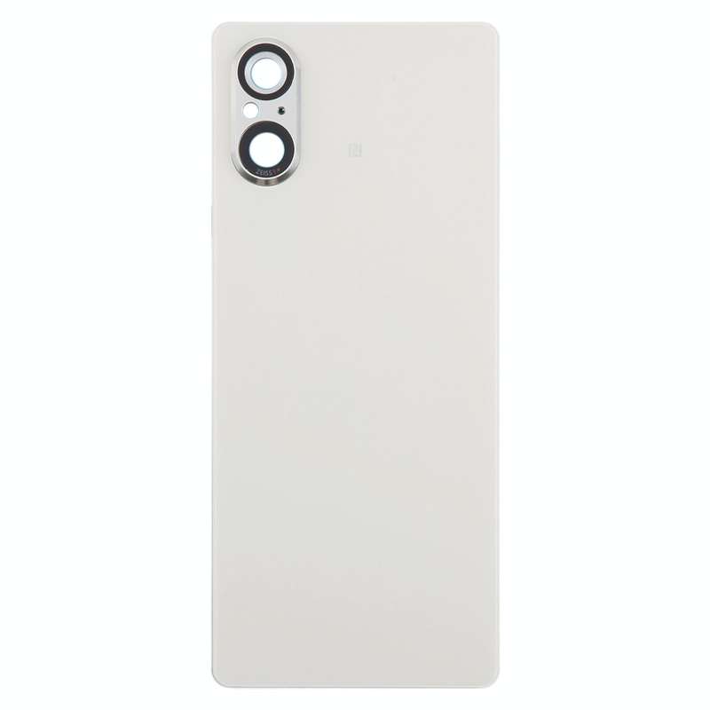 For Sony Xperia 5 V Battery Back Cover with Camera Lens Cover(Silver)