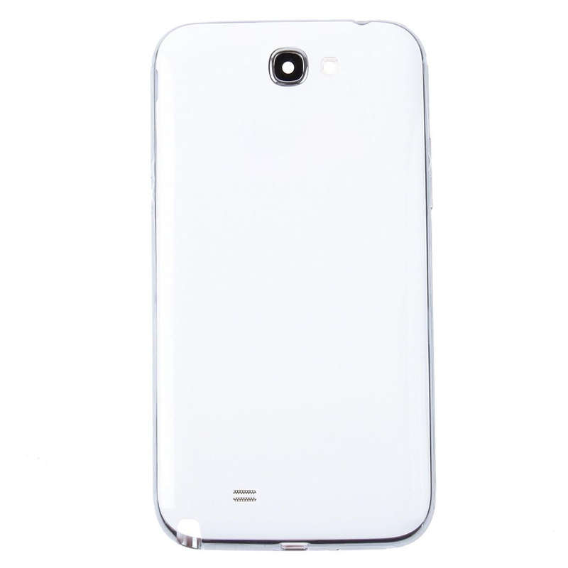 For Galaxy Note II / N7100 Middle Frame Bezel + Battery Back Cover (White)
