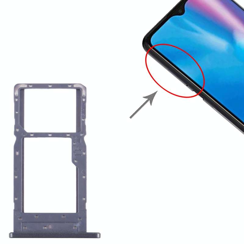 For Alcatel 1SE 2020 5030 SIM Card Tray + Micro SD Card Tray (Grey)