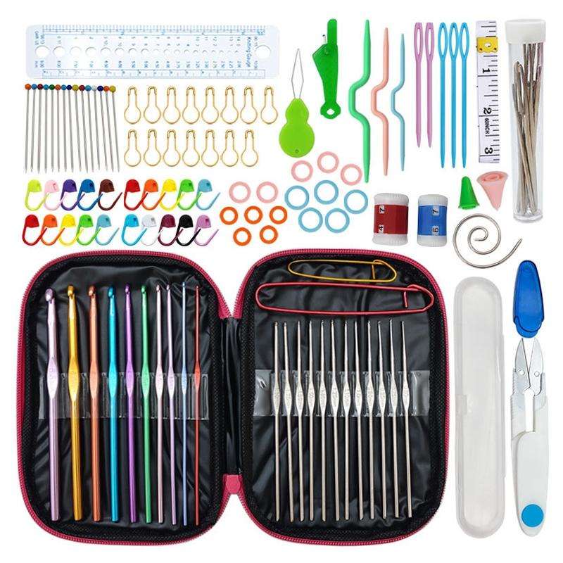 119 PCS/Set Color Alumina Single Head Crochet Handmade DIY Knitting Tool Material