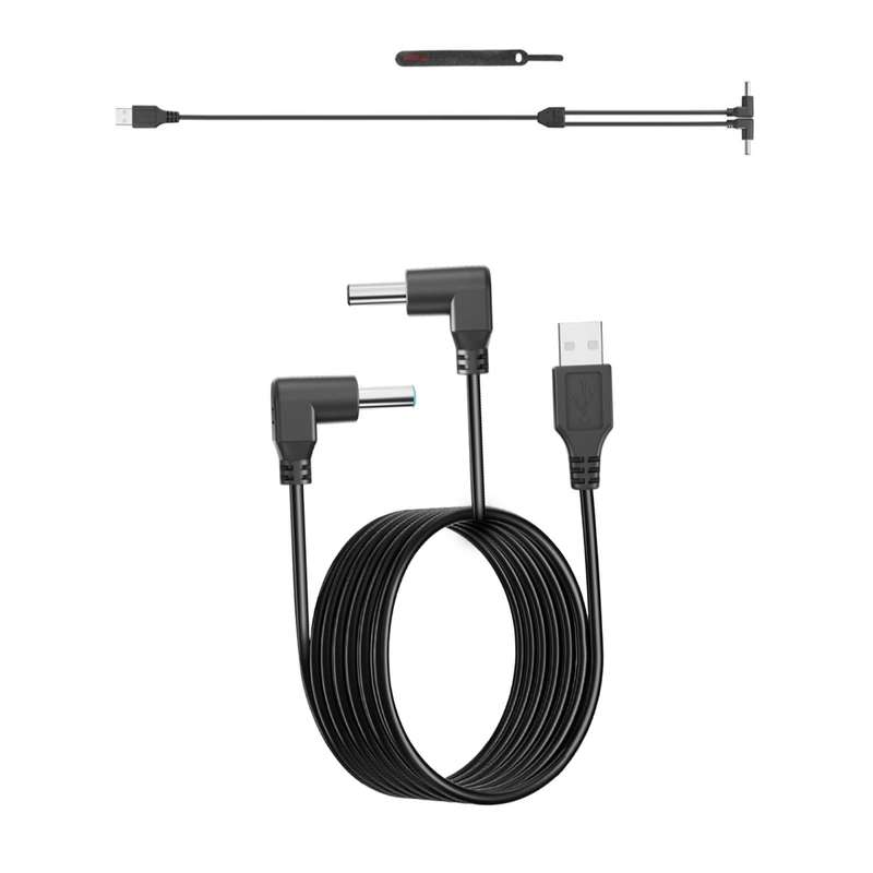 For DJI FPV Goggles / Goggles V2 STARTRC Type-C / USB-C To 2 x DC Power Cable, Length 1m (Black)