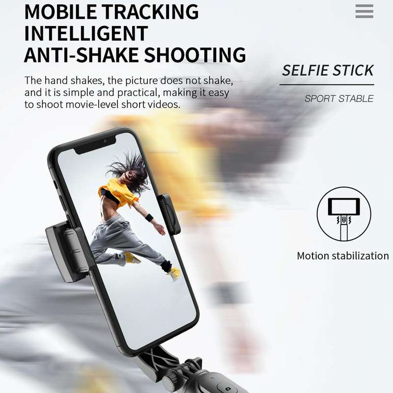 Q08 Gimbal Stabilizer Bluetooth Remote Control Tripod Selfie Stick (White)
