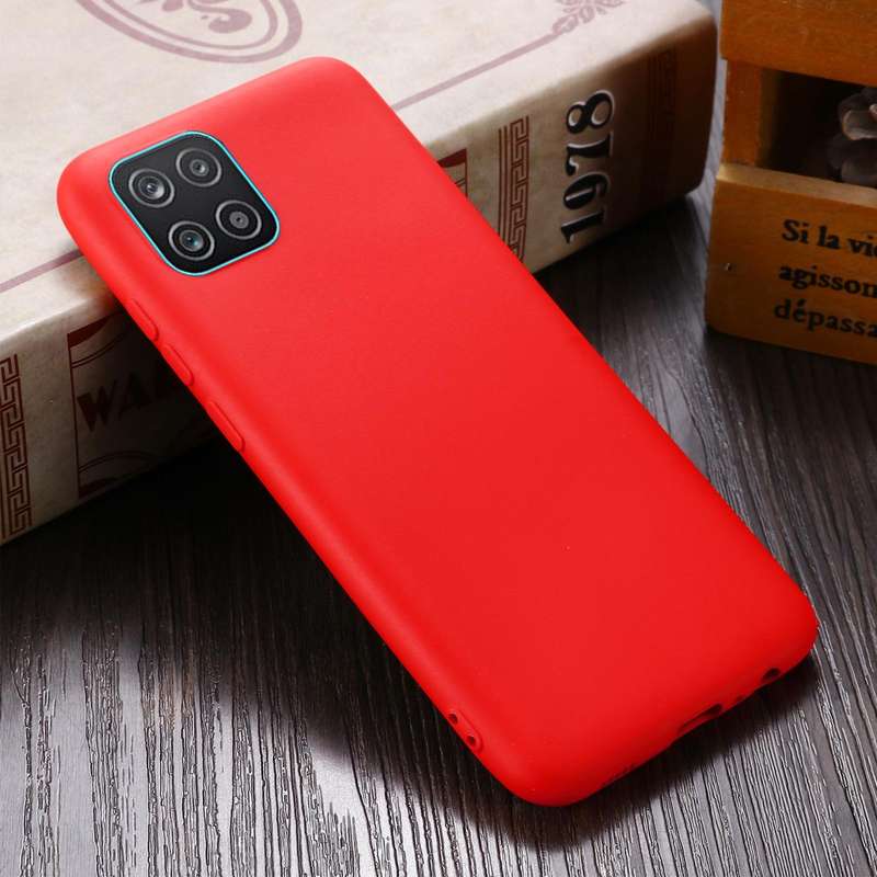 For Samsung Galaxy A03 166.6mm Color Liquid Silicone Phone Case(Red)