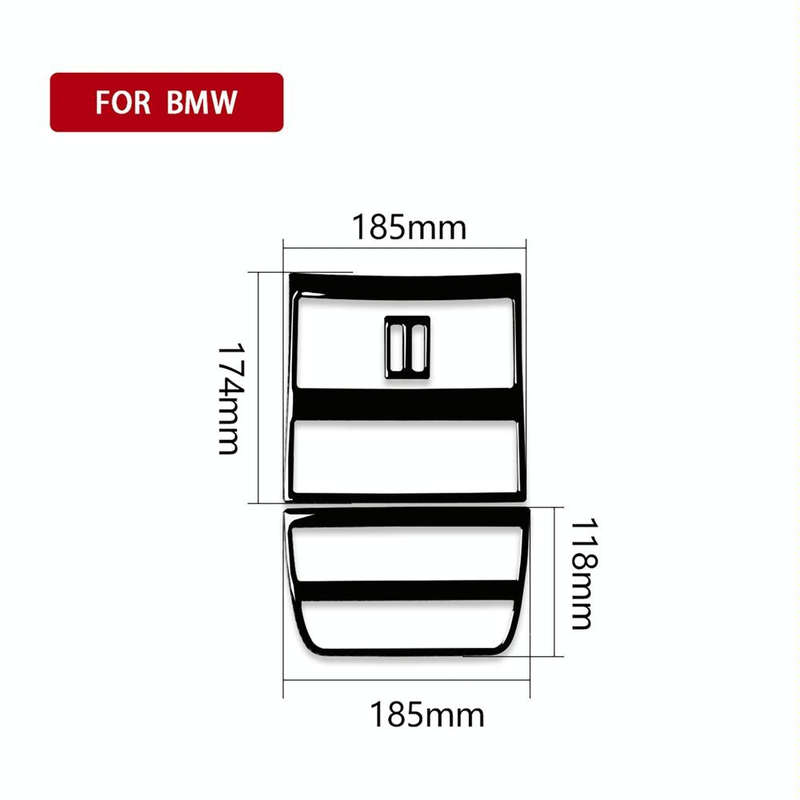 For BMW 5 Series F10 2011-2017 4pcs Car Rear Air Outlet Decorative Sticker,Left and Right Drive U...