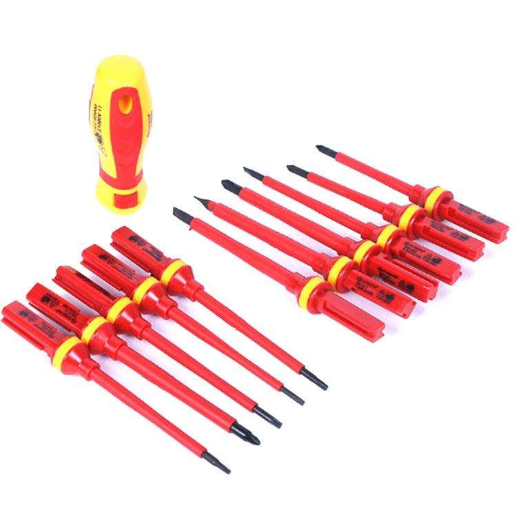 13 in 1 VDE Industrial Telecommunications High Pressure Resistant Screwdriver Set Apple Phone Rep...