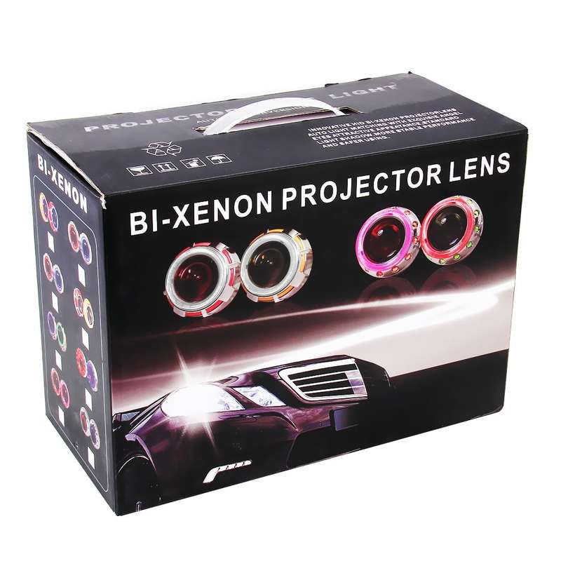 IPHCAR G262 H1 3.0 inch 12V Bi-Xenon Projector Lens Headlight with Exquisite Angle Eyes Decoratio...