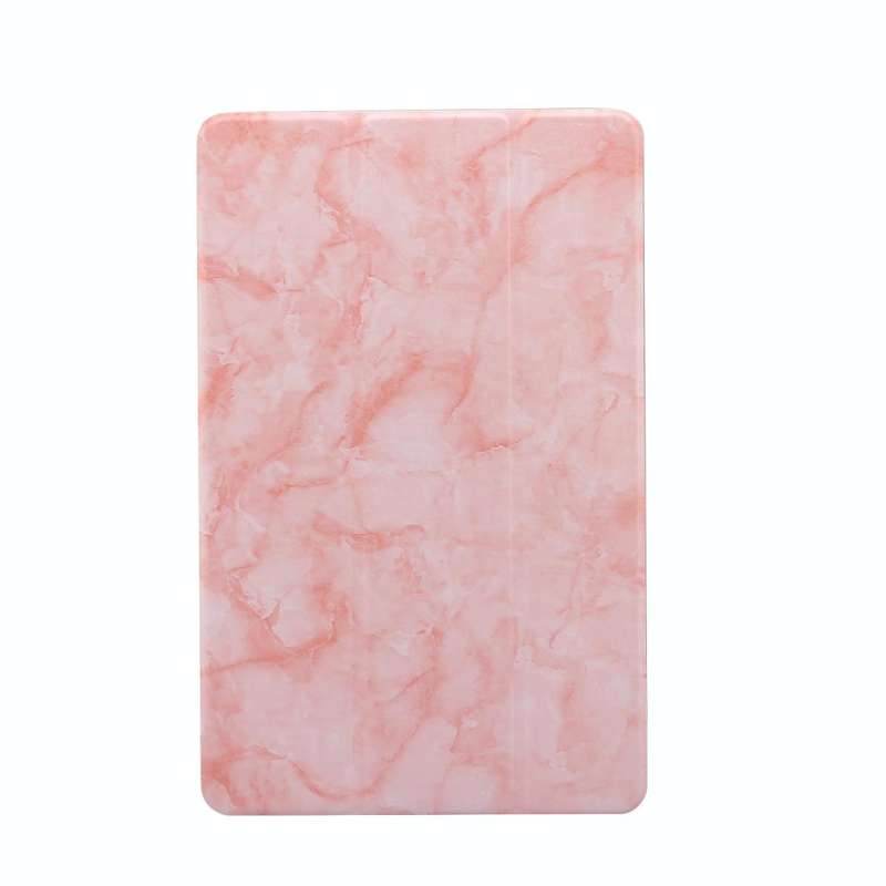 For Galaxy Tab S6 Lite P610 / P615 Marble Texture Horizontal Flip Leather Case, with Three-foldin...