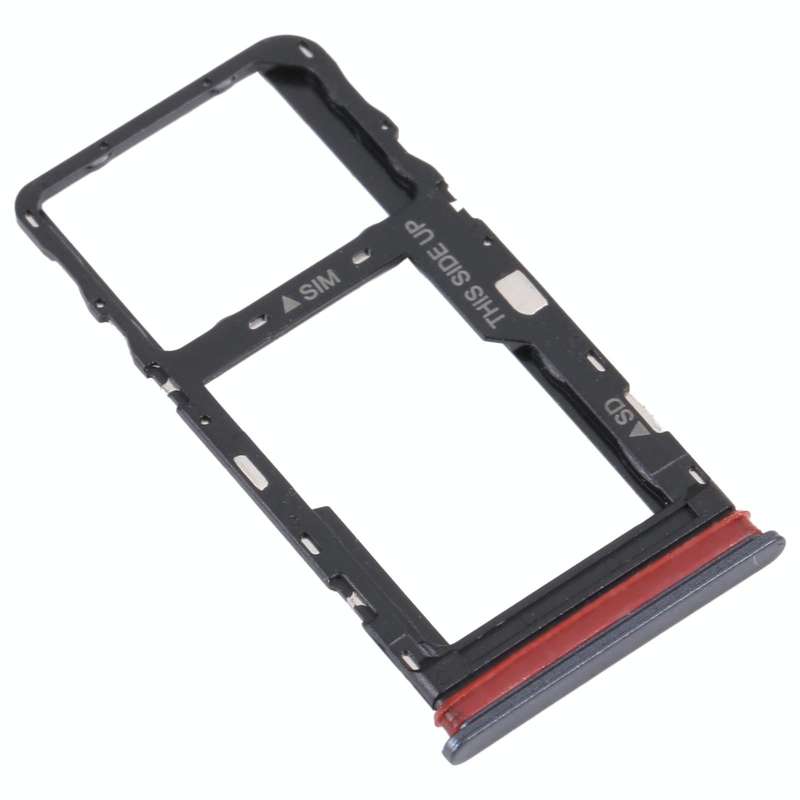 For TCL 30 V 5G Original SIM Card Tray + Micro SD Card Tray(Black)