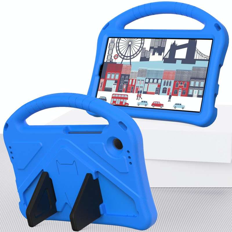 For Samsung Galaxy Tab A9 8.0 2023 EVA Shockproof Tablet Case with Holder(Blue)