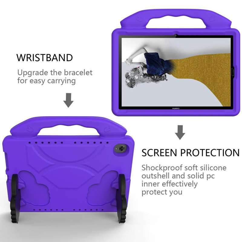 For Huawei MediaPad M5 10.8 inch EVA Children Falling Proof Flat Protective Shell With Thumb Brac...