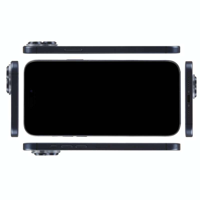 For iPhone 15 Black Screen Non-Working Fake Dummy Display Model (Black)