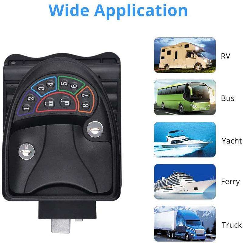 C02 RV Intelligent Remote Control Electronic Password Lock RV Door Lock Modification Accessories(...