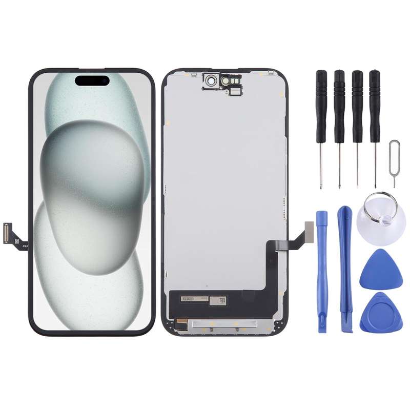 For iPhone 15 Soft DD OLED LCD Screen with Digitizer Full Assembly