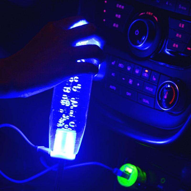 Crystal Colorful Light Car Breathing Racing Dash LED Magic Lamp Gear Head Shift Knob with Base, S...