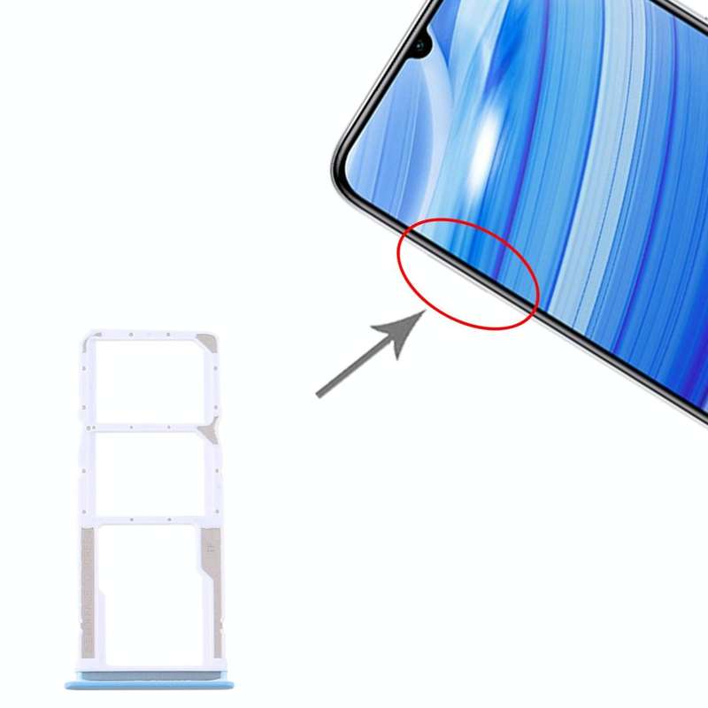 SIM Card Tray + SIM Card Tray + Micro SD Card Tray for Xiaomi Redmi 10X 4G / Redmi Note 9(White)