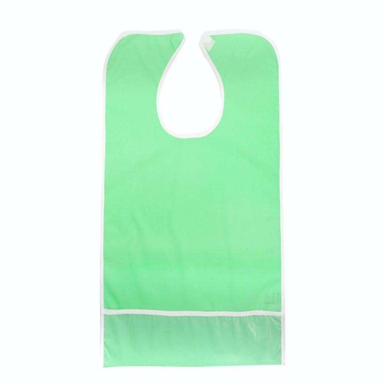 Adult Eat Meal Waterproof Bib, Size:50x80cm(Single Layer Light Green)