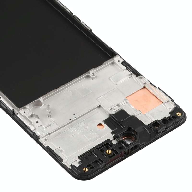 Original Super AMOLED LCD Screen for Galaxy A51 4G Digitizer Full Assembly with Frame (Black)