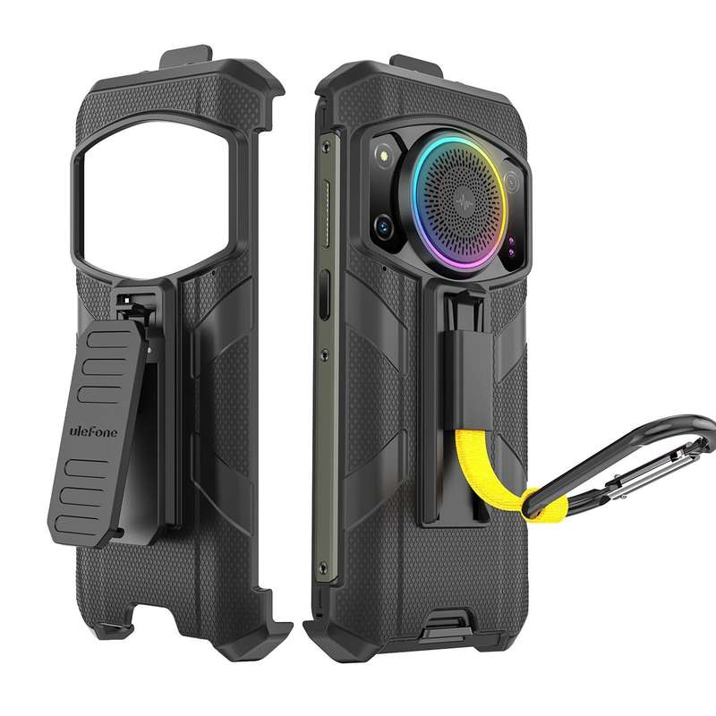 For Ulefone Armor 21 Ulefone Back Clip Phone Case with Carabiner(Black)